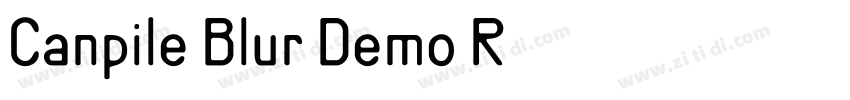 Canpile Blur Demo R字体转换 Canpile Blur Demo R字体转换